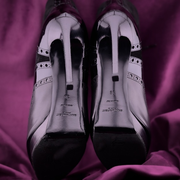 Yves Saint Laurent Janis Oxford Leather Suede Lace up Ankle Boots - Picture 5 of 8